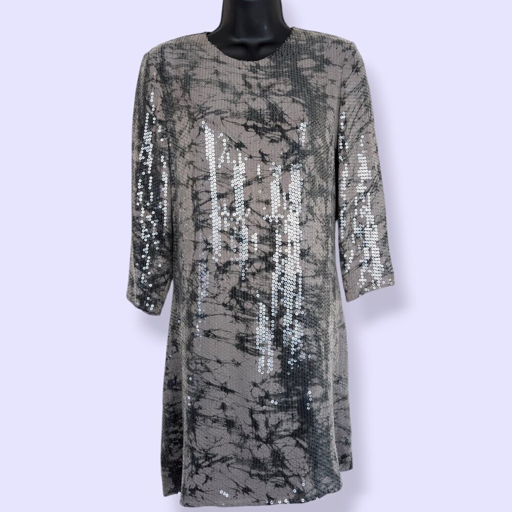 Parker 100% Silk Sequin Dress - Picture 1 of 10